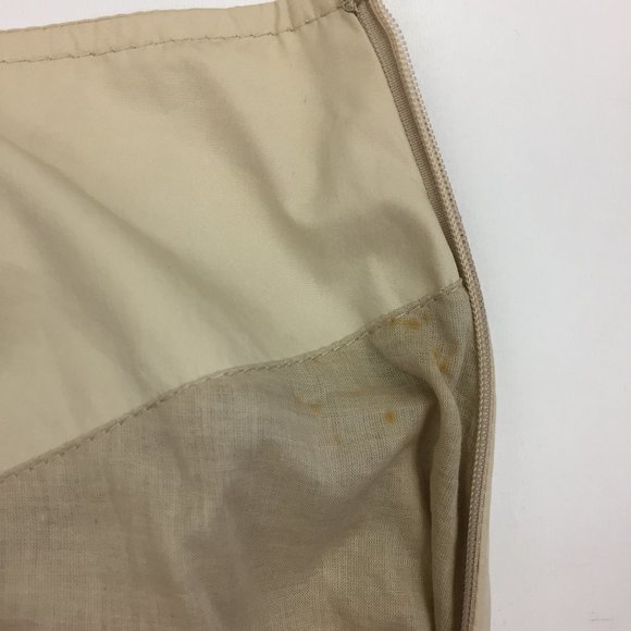 NWT JAVIER SIMORRA Beige/Sand Adj Drawstring  Exposed Zipper Front Lined Skirt - Picture 13 of 13